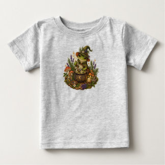 Söt Cottagecore Groda Häxa Baby T-Shirt