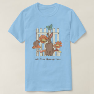 Söt Cottagecore Rabbit Mushroom Personlig T Shirt