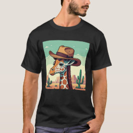 Söt Cowboy-Giraff T-Shirt | Giraff