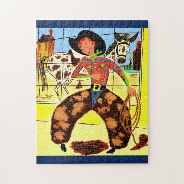 söt cowboy pussel (Vertikal)