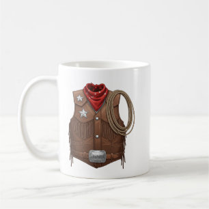Söt Cowboy Western Cowboy Outfit Män Kaffemugg