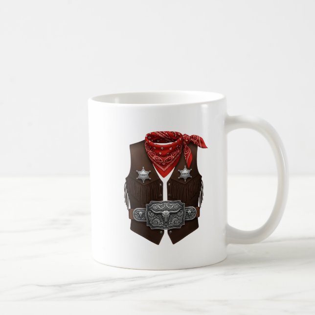 Söt Cowboy Western Cowboy Outfit Män  Kaffemugg (Höger)