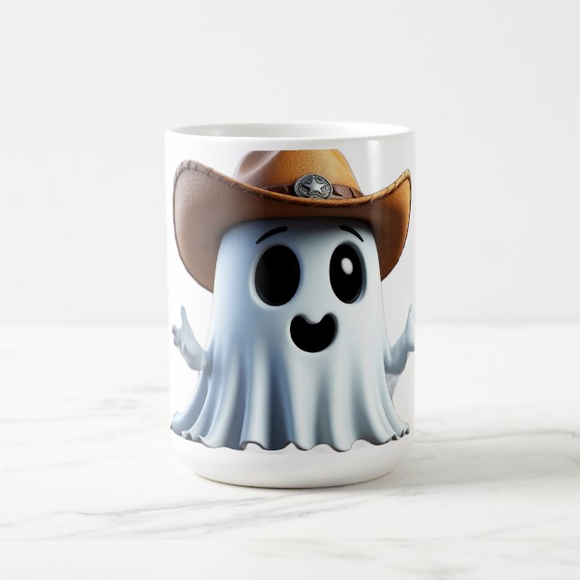 Söt Cowboyghost I Västernhatt 🤠 Kaffemugg (Center)