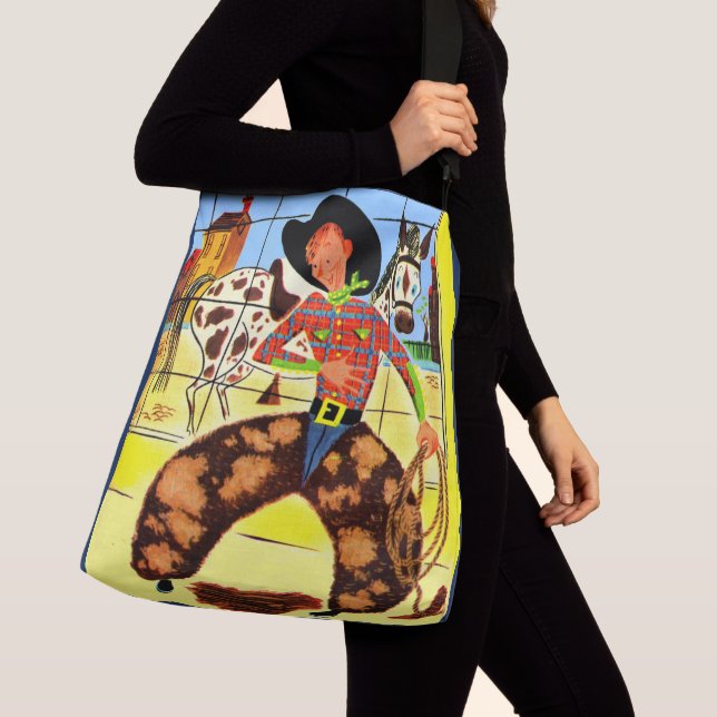 söt cowboyutskrift axelväska (Närbild)