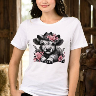 Söt cowgirl Highlandko  T Shirt