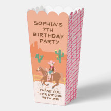 Söt Cowgirl och Häst Födelsedagsfest