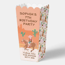 Söt Cowgirl och Häst Födelsedagsfest