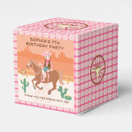Söt Cowgirl och Häst Födelsedagsfest Presentaskar