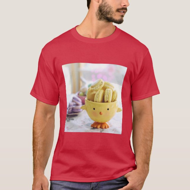 Söt Crème Bråkake Krage T Shirt (Framsida)