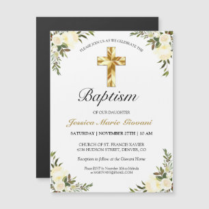 Söt Creme Ro Guld Kor-baptism