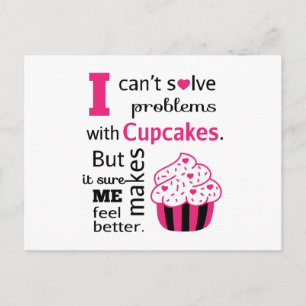 Söt Cupcake-citat, Lycka Vykort