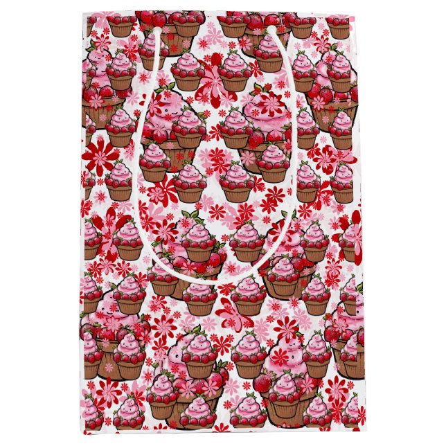 Söt Cupcake-design – Söt efterrätstillustration (Framsidan)