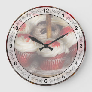 Söt - Cupcake - Röda sammetscupcakes Stor Klocka