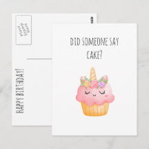 Söt Cupcake Rolig Grattis Födelsedag