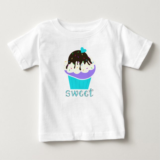 Söt Cupcake Tee Shirt (Framsida)
