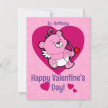 Söt Cupid Björn Alla hjärtans dag-kort