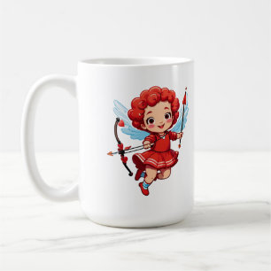 Söt Cupid med båge och pil Kaffemugg