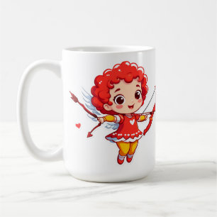 Söt Cupid med båge och pil Kaffemugg