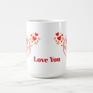 Söt Cupid med båge och pil Kaffemugg