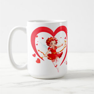 Söt Cupid med båge och pil Kaffemugg
