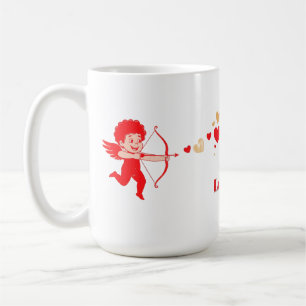 Söt Cupid med båge och pil Kaffemugg