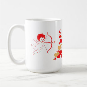 Söt Cupid med båge och pil Kaffemugg
