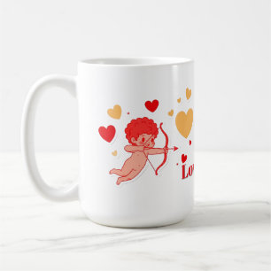 Söt Cupid med pil och båge Kaffemugg