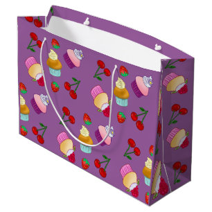 Söt Cupkaka Muffin Strawberry Cherry Fruit