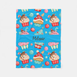 Söt Cuptårta Fleecefilt