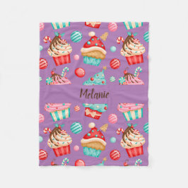 Söt Cuptårta Fleecefilt