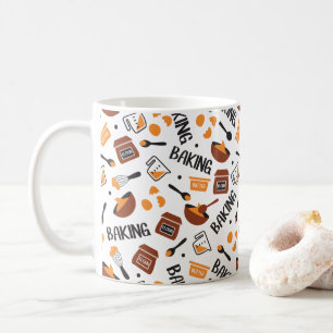 Söt Cute Baking Art Mönster I Kaffemugg