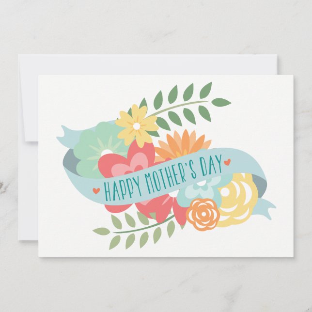 Söt Cute Blommigt Mors dag-kort Kort (Framsida)