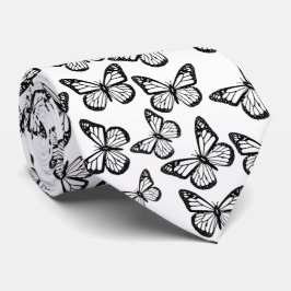Söt Cute Elegant Black White Butterfly Mönster Slips