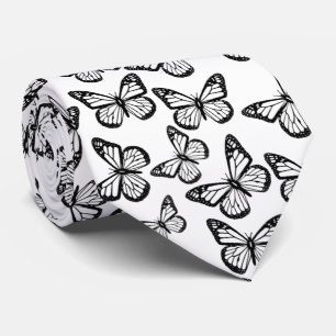 Söt Cute Elegant Black White Butterfly Mönster Slips