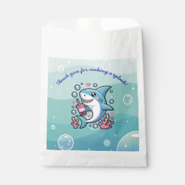 Söt Cute Kawaii Boba Shark Baby Shower