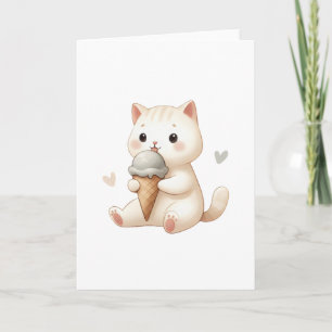 Söt Cute Kitten-hälsningskort för alla Tillfälle Kort
