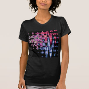 Söt Cute Lila Ash Grått och Black Watercolor Tee Shirt