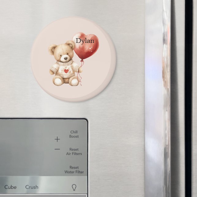 Söt Cute Nalle Heart Magnet (In Situ (Fridge))