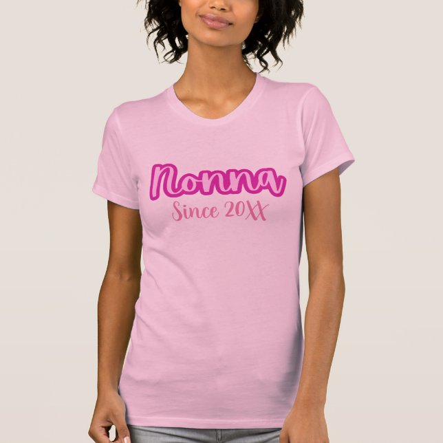 Söt Cute Rosa Nonna sedan 20XX Kvinnor T Shirt (Framsida)