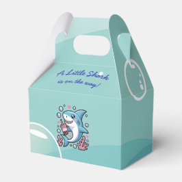 Söt Cute Shark Baby Shower Kawaii Blue Presentaskar