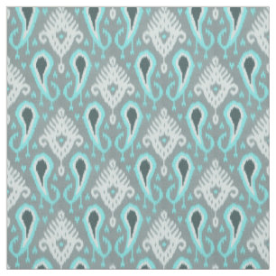 Söt Cute Trendig Turquise Ikat Tribal Mönster Tyg