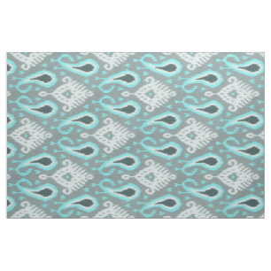Söt Cute Trendig Turquise Ikat Tribal Mönster Tyg