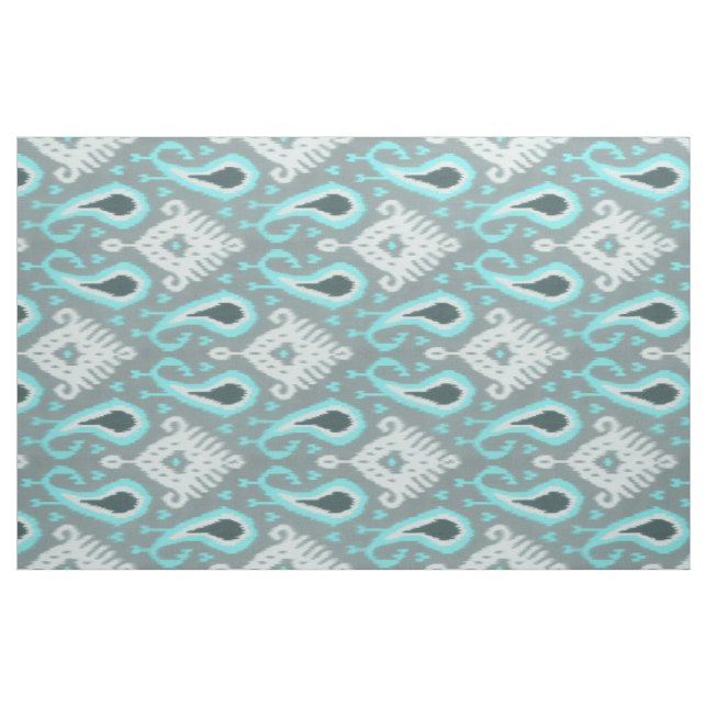 Söt Cute Trendig Turquise Ikat Tribal Mönster Tyg (Fat Quarter)
