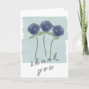 Söt Cute Watercolor Art Ro Tack för ditt kort
