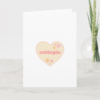 Söt Cutiepie Rosa Hjärtan Estetik Kort