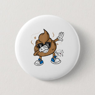 Söt Dabba bajs skjorta - Roligt Emoticon Jag bajsa Knapp