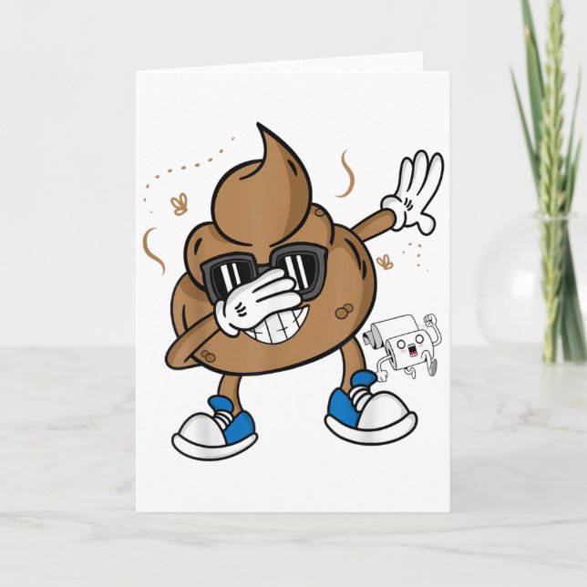 Söt Dabba bajs skjorta - Roligt Emoticon Jag bajsa Kort (Framsida)
