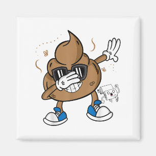 Söt Dabba bajs skjorta - Roligt Emoticon Jag bajsa Magnet