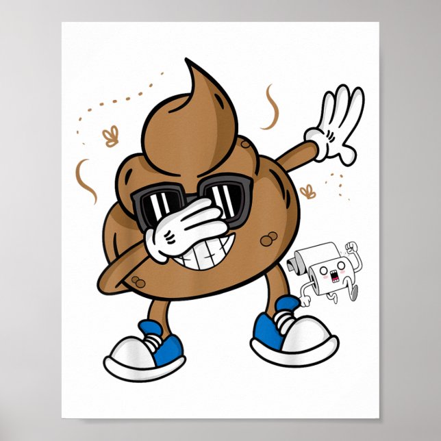 Söt Dabba Bajs Tröja - Roligt Emoticon Jag Bajsa  Poster (Framsidan)