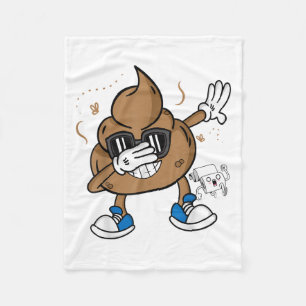 Söt Dabba Poop Tröja - Roligt Emoticon Jag Bajsade Fleecefilt